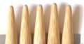 Bamboo double point needles 20 cm/3,5 - 6 mm